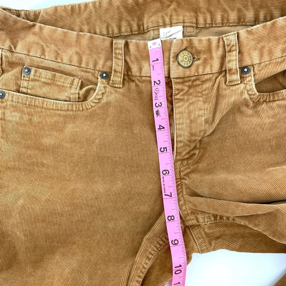 J.Crew Favorite Fit Corduroy Pants Mens 30R Tan Camel Brown Stretch Casual‎